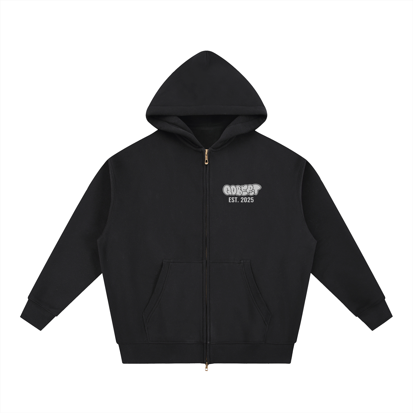 "Qobert Apparel" Zip-Up Hoodie