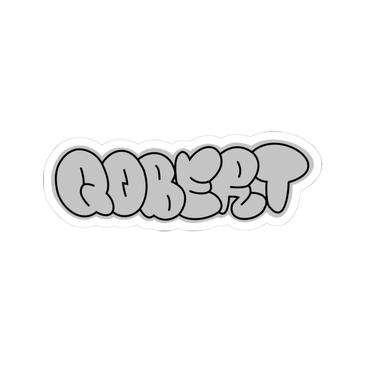 Gray Classic Qobert Sticker